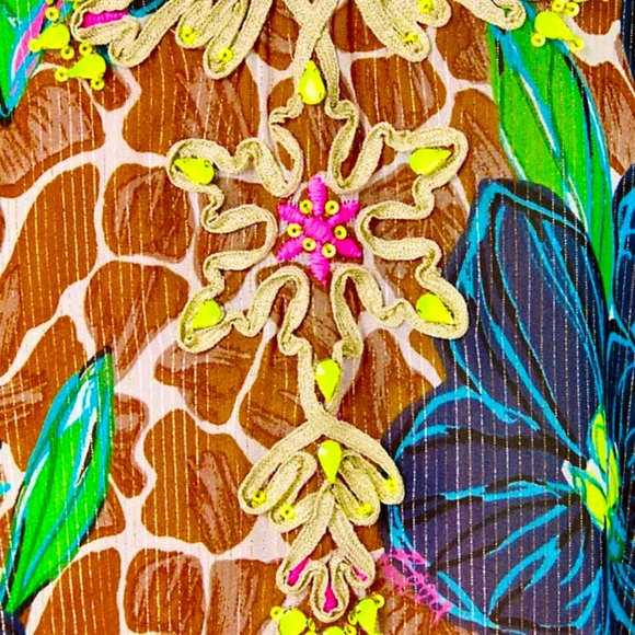 NWT LILLY PULITZER ROSIA CAFTAN BLOOMS OF PARADISE MAXI BEAUTIFUL - Picture 7 of 9